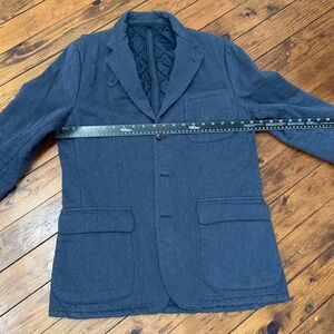 J. Crew Quilted Blue Blazer Medium